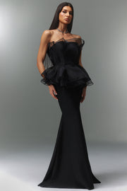 Oria Sleeveless Fishtail Bandage Maxi Dress